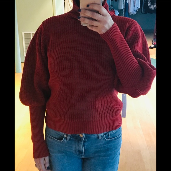 Cute Callahan dark red cowl neck sweater - Picture 7 of 7